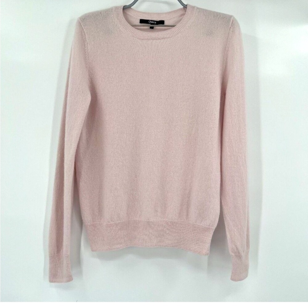 Quince Women’s Minimal Pink Mongolian Cashmere Crew Neck Sweater sz M NWT